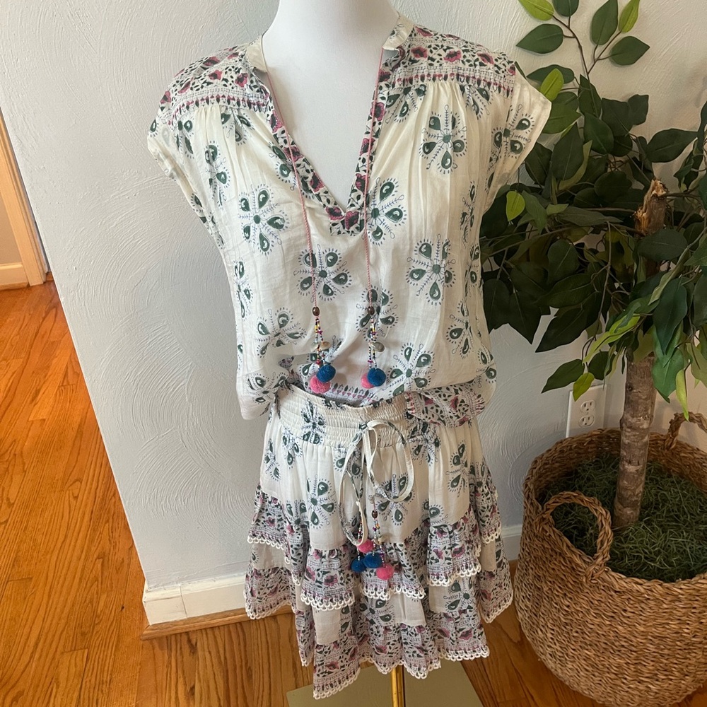 Floral Print White Dress